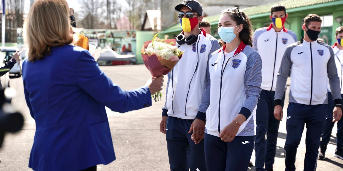Medaliații României la canotaj, primire triumfală la Complexul Sportiv Snagov după succesul de la Campionatele Europene